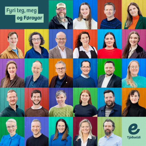 JAVNSTØÐA Á BÁÐUM VALLISTUNUM HJÁ TJÓÐVELDI